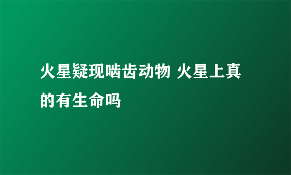 火星疑现啮齿动物 火星上真的有生命吗