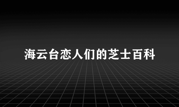 海云台恋人们的芝士百科