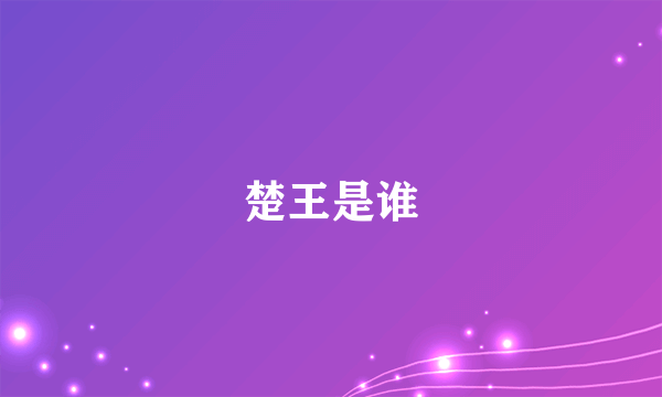 楚王是谁