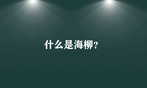 什么是海柳？