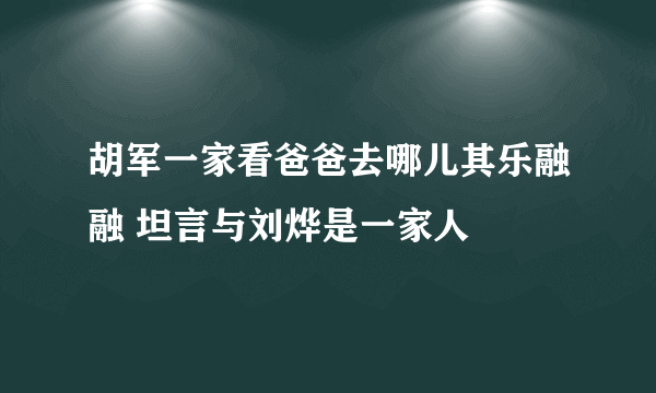 胡军一家看爸爸去哪儿其乐融融 坦言与刘烨是一家人