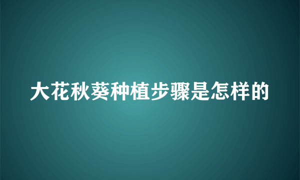 大花秋葵种植步骤是怎样的