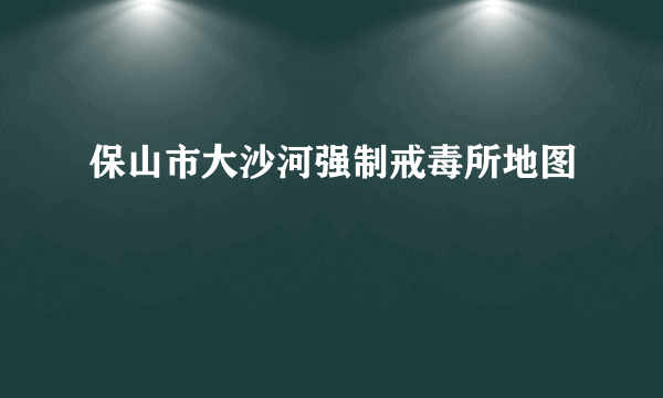 保山市大沙河强制戒毒所地图