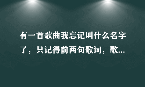 有一首歌曲我忘记叫什么名字了，只记得前两句歌词，歌词是，人这一辈子又长也有短，风风雨雨就那么几十年