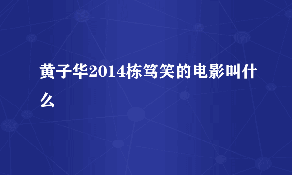 黄子华2014栋笃笑的电影叫什么