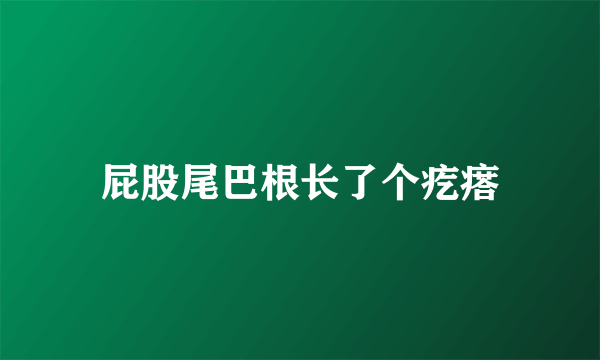 屁股尾巴根长了个疙瘩