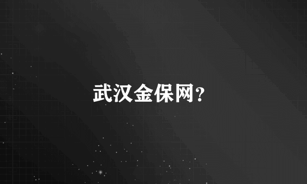 武汉金保网？