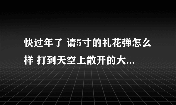 快过年了 请5寸的礼花弹怎么样 打到天空上散开的大吗？ 能打多高？