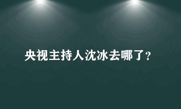 央视主持人沈冰去哪了？