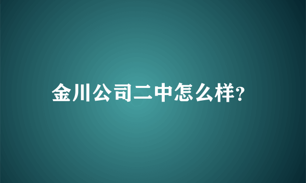 金川公司二中怎么样？