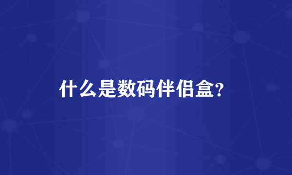 什么是数码伴侣盒？