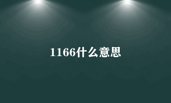 1166什么意思