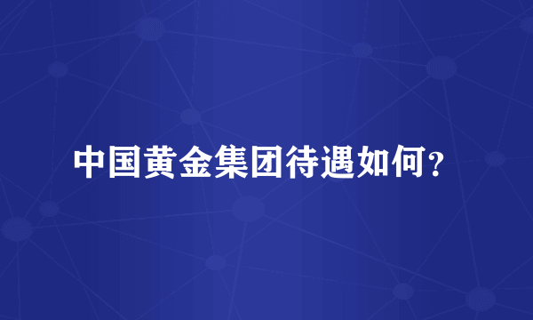 中国黄金集团待遇如何？