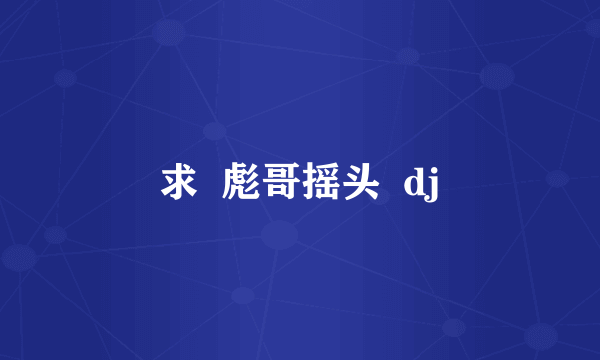 求  彪哥摇头  dj