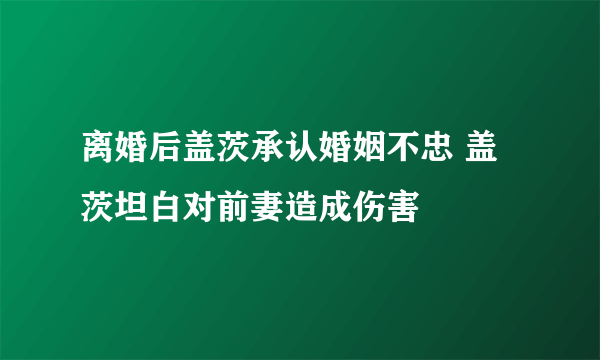 离婚后盖茨承认婚姻不忠 盖茨坦白对前妻造成伤害