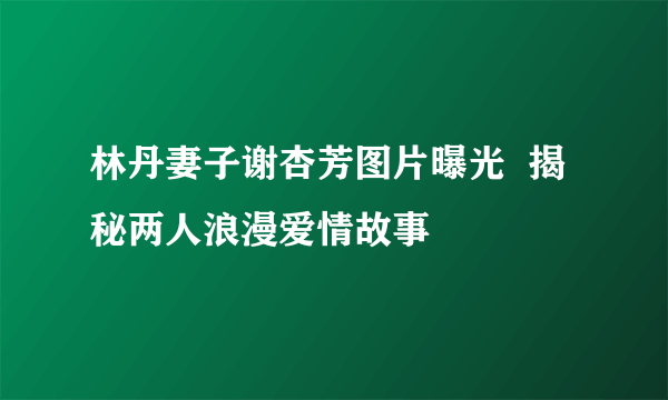 林丹妻子谢杏芳图片曝光  揭秘两人浪漫爱情故事