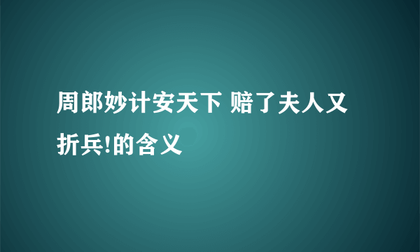 周郎妙计安天下 赔了夫人又折兵!的含义