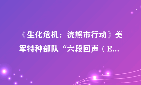 《生化危机：浣熊市行动》美军特种部队“六段回声（Echo Six）”介绍