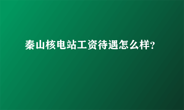 秦山核电站工资待遇怎么样？