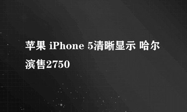 苹果 iPhone 5清晰显示 哈尔滨售2750