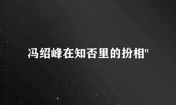 冯绍峰在知否里的扮相