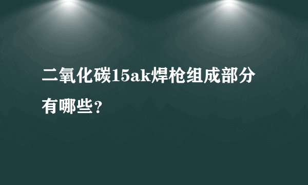 二氧化碳15ak焊枪组成部分有哪些？