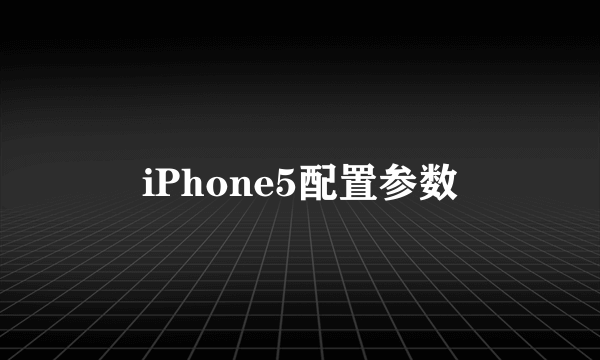 iPhone5配置参数