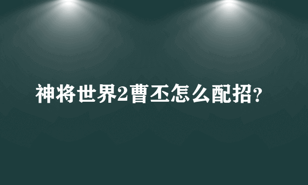 神将世界2曹丕怎么配招？