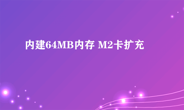 内建64MB内存 M2卡扩充