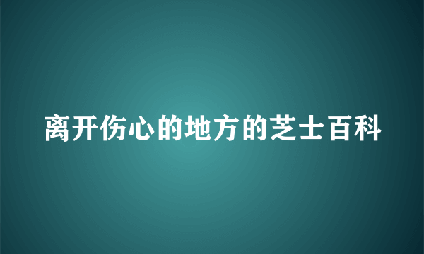 离开伤心的地方的芝士百科