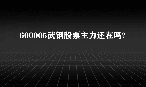 600005武钢股票主力还在吗?