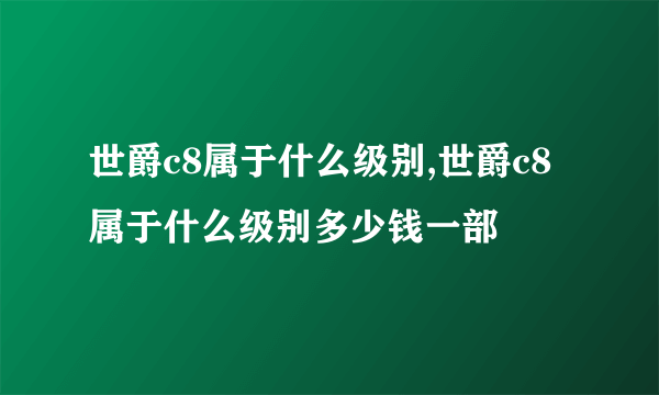 世爵c8属于什么级别,世爵c8属于什么级别多少钱一部