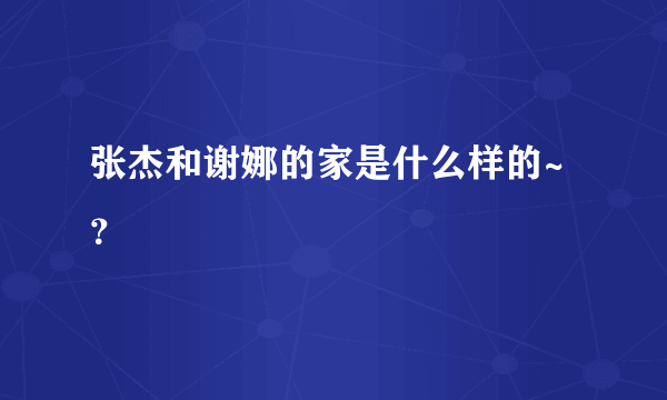 张杰和谢娜的家是什么样的~？