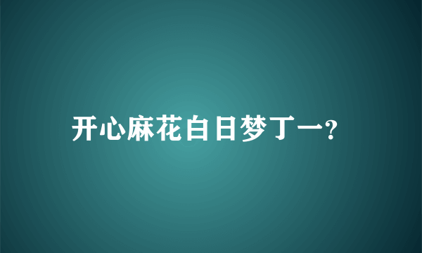 开心麻花白日梦丁一？