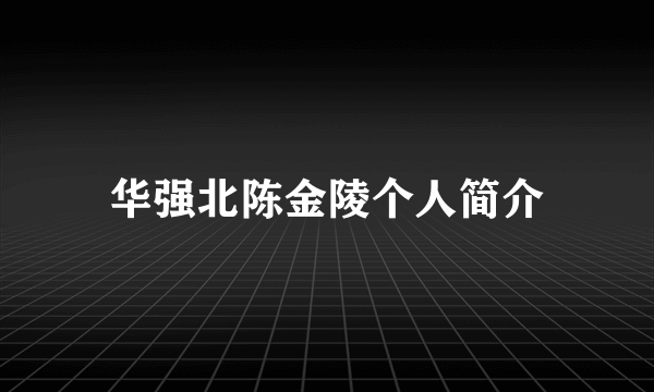 华强北陈金陵个人简介