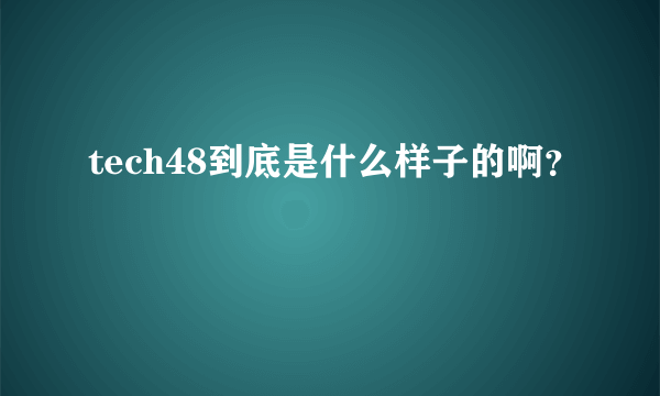 tech48到底是什么样子的啊？