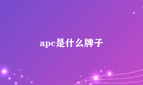 apc是什么牌子