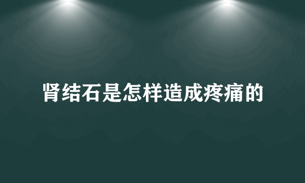 肾结石是怎样造成疼痛的