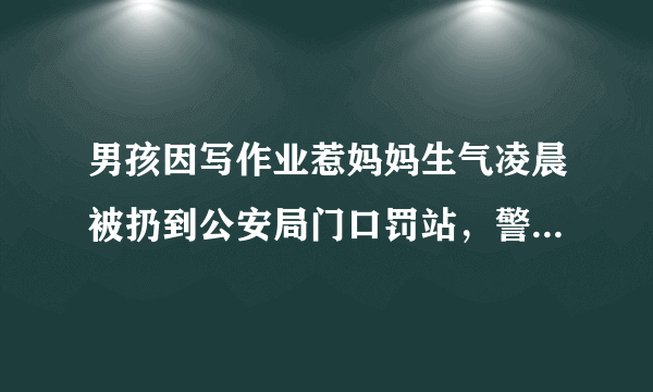 男孩因写作业惹妈妈生气凌晨被扔到公安局门口罚站，警方对此有何表示？