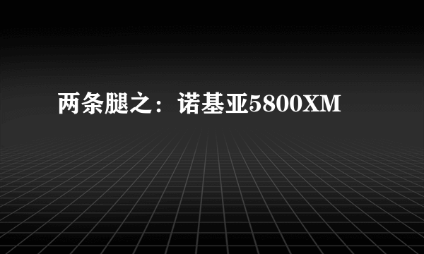 两条腿之：诺基亚5800XM