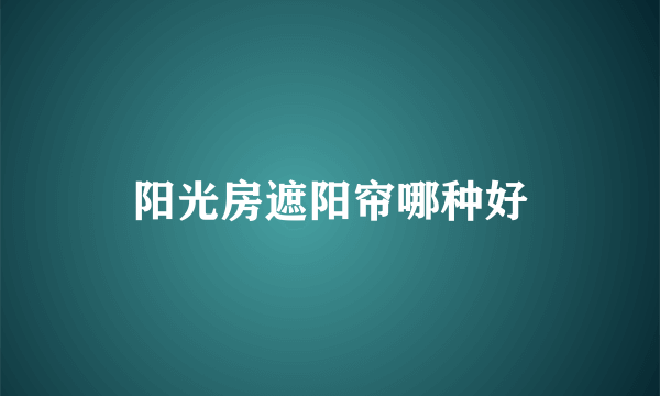 阳光房遮阳帘哪种好