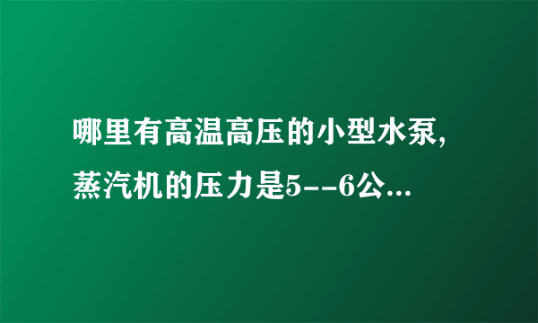 哪里有高温高压的小型水泵,蒸汽机的压力是5--6公斤,进……-80度？