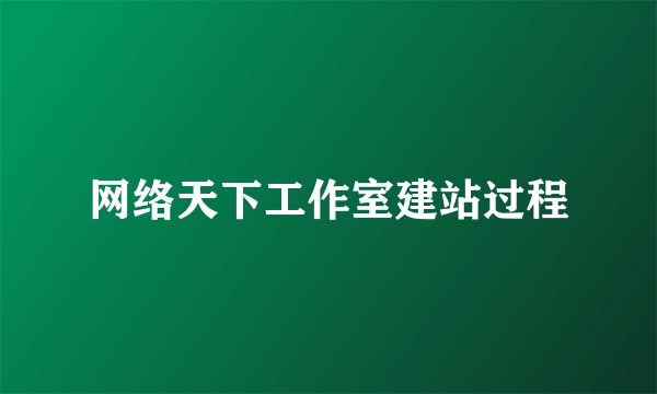 网络天下工作室建站过程