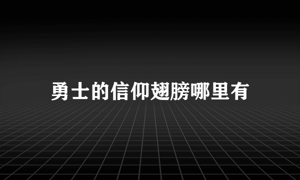 勇士的信仰翅膀哪里有