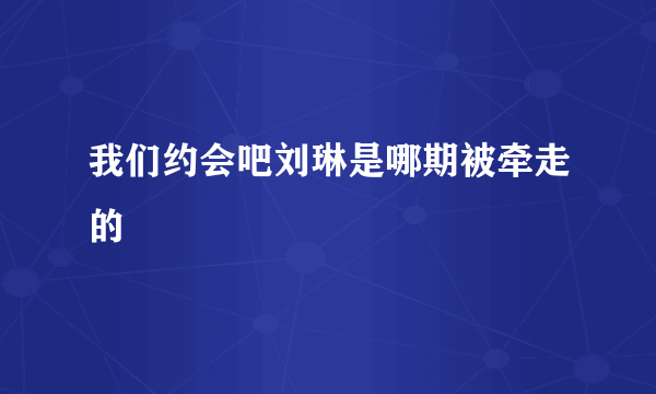 我们约会吧刘琳是哪期被牵走的