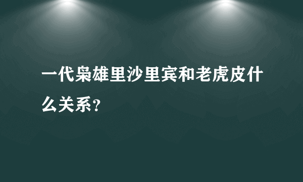 一代枭雄里沙里宾和老虎皮什么关系？