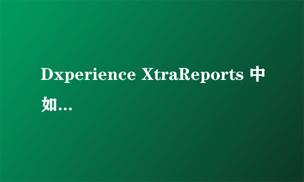 Dxperience XtraReports 中如何将每页小计金额转换成大写？