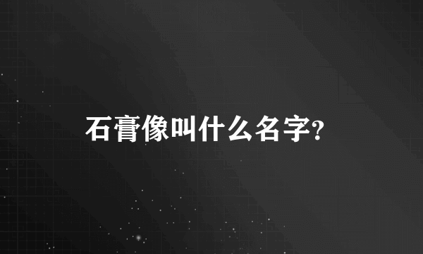 石膏像叫什么名字？