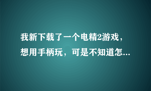 我新下载了一个电精2游戏，想用手柄玩，可是不知道怎么调，有没有大神教一下啊，谢谢了