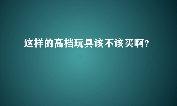 这样的高档玩具该不该买啊？